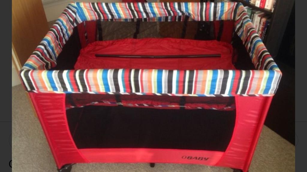 obaby travel cot with bassinet